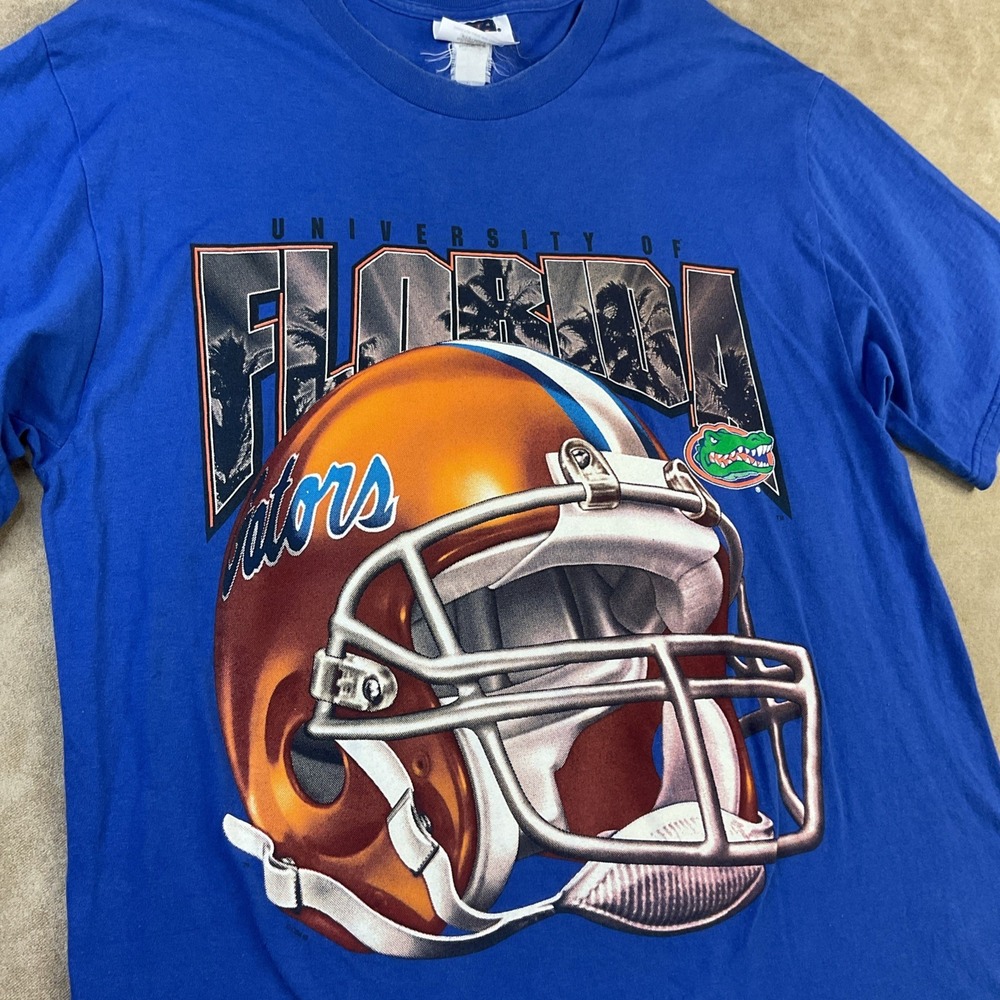 Florida Gators CSA Graphic T Shirt Mens L Blue Nutmeg Football 90s Y2K Vintage
